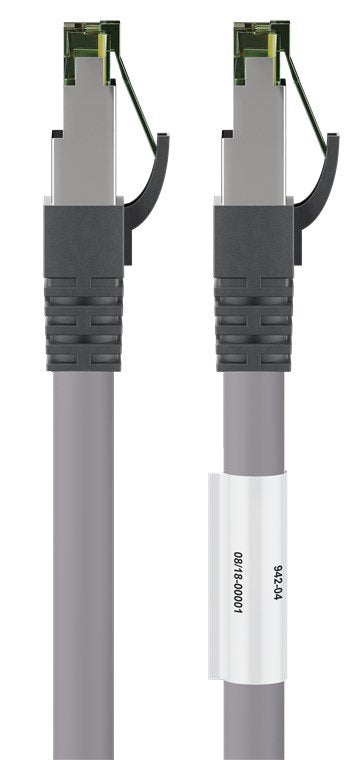 Goobay Cable De Red Cat8.1 0,25m S/Ftp Gray Pimf, 2xrj45, Folie, Geflecht