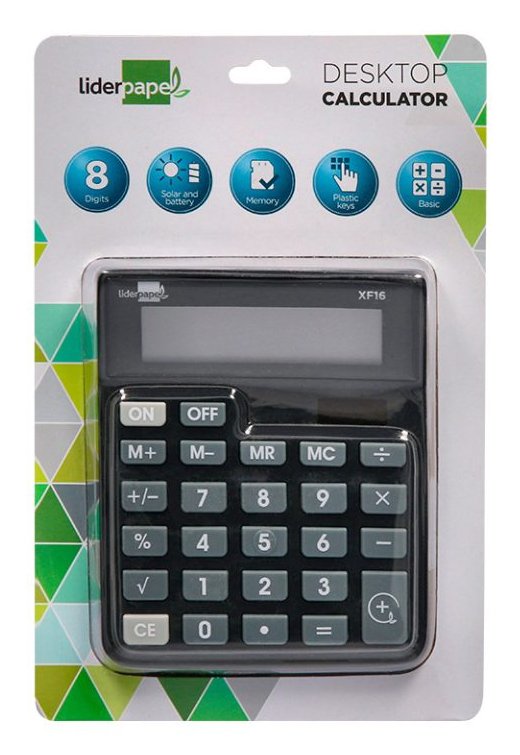 Calculadora Liderpapel Xf16 Básica Negro