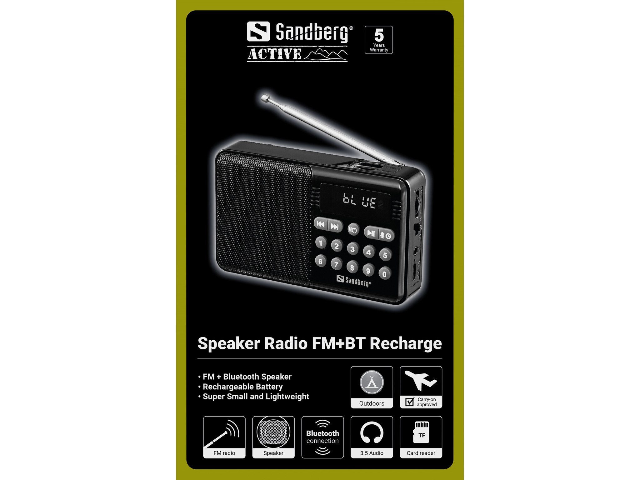 EAN 5705730421181 - Sandberg 421-18 radio Portátil Analógica Negro imagen 4