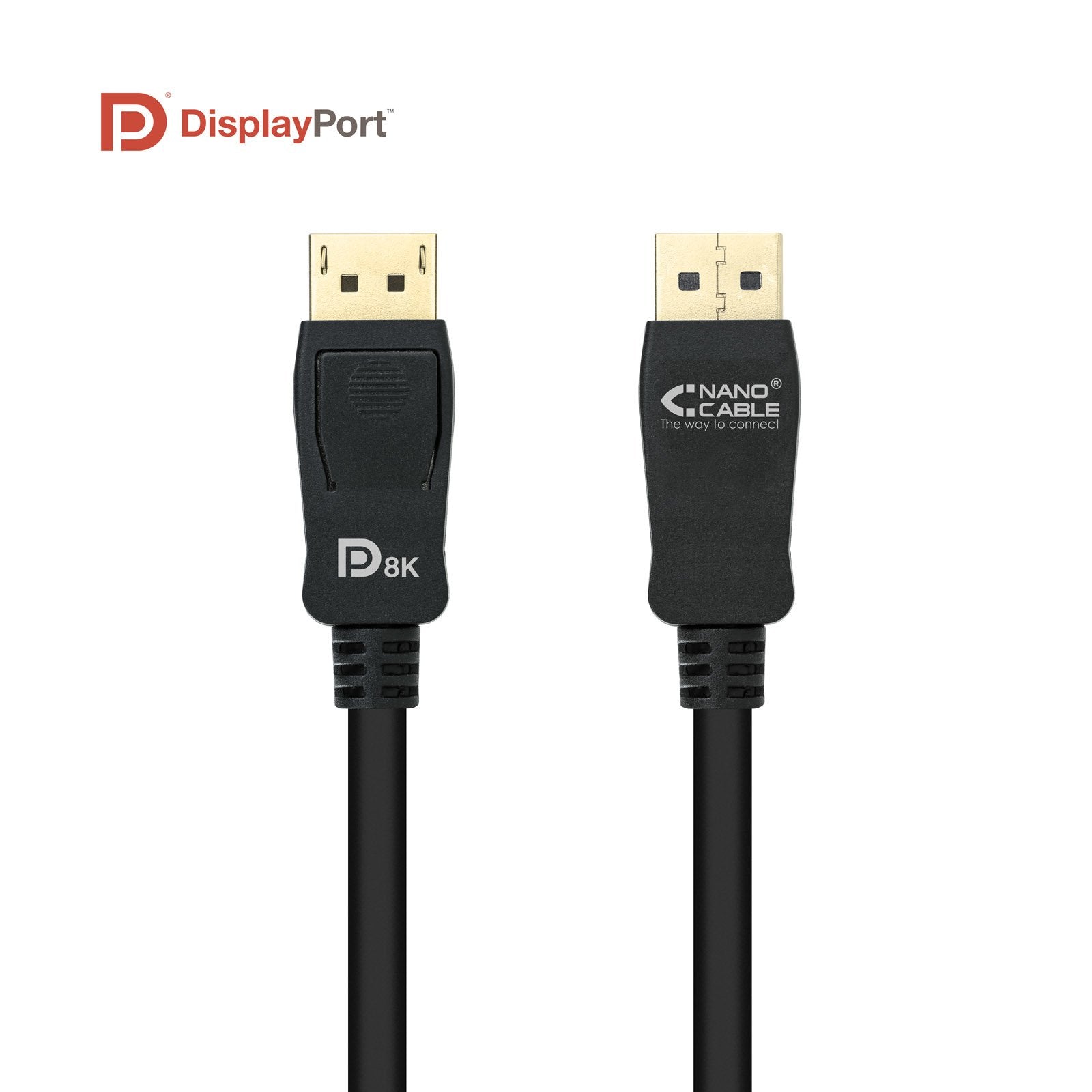 EAN 8433281009943 - Nanocable 10.15.2502 cable DisplayPort 2 m Negro imagen 3