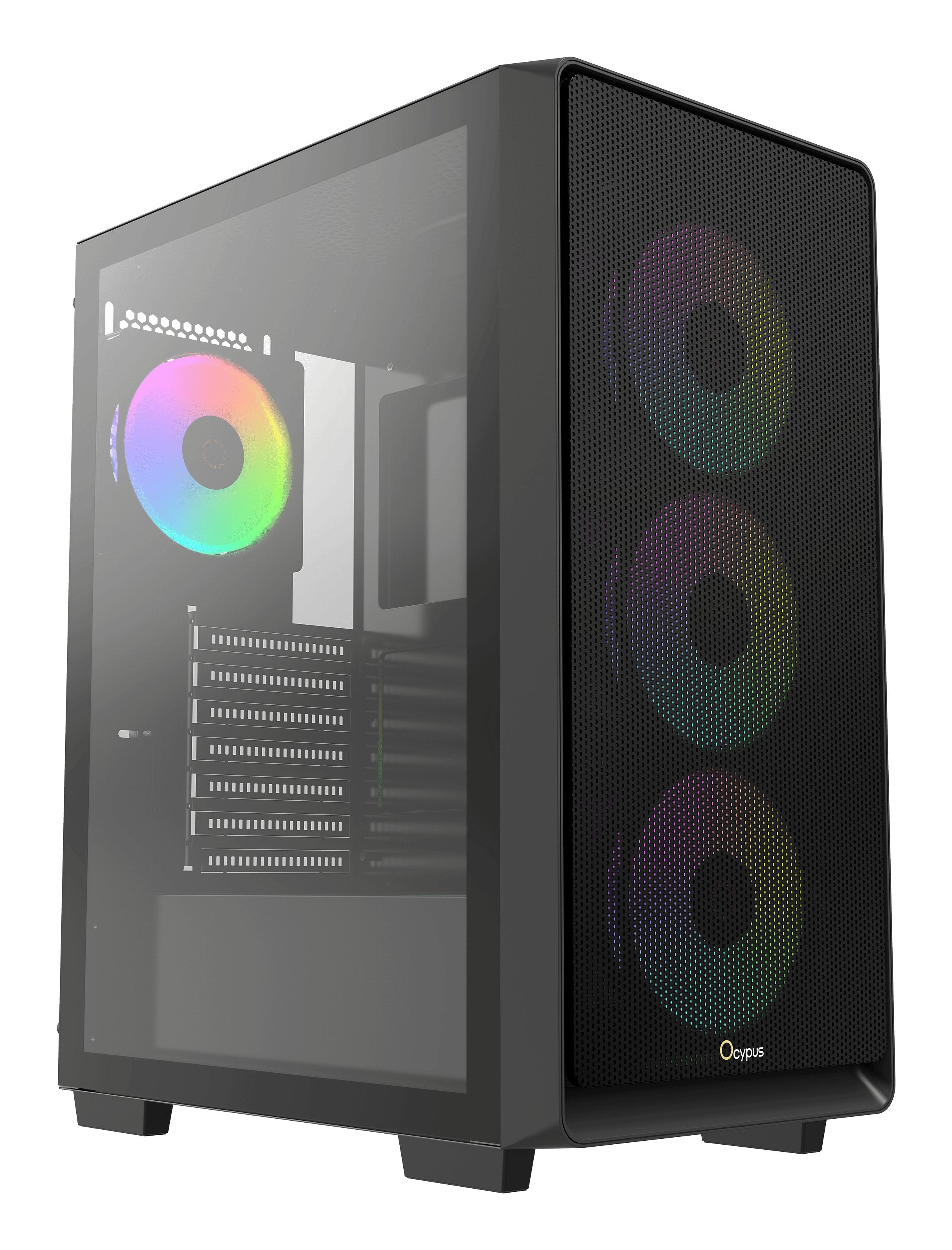 Ocypus Gamma C60 Argb (Negro, Tempered Glass) Gamma-C60-Bkg400xx-Gl