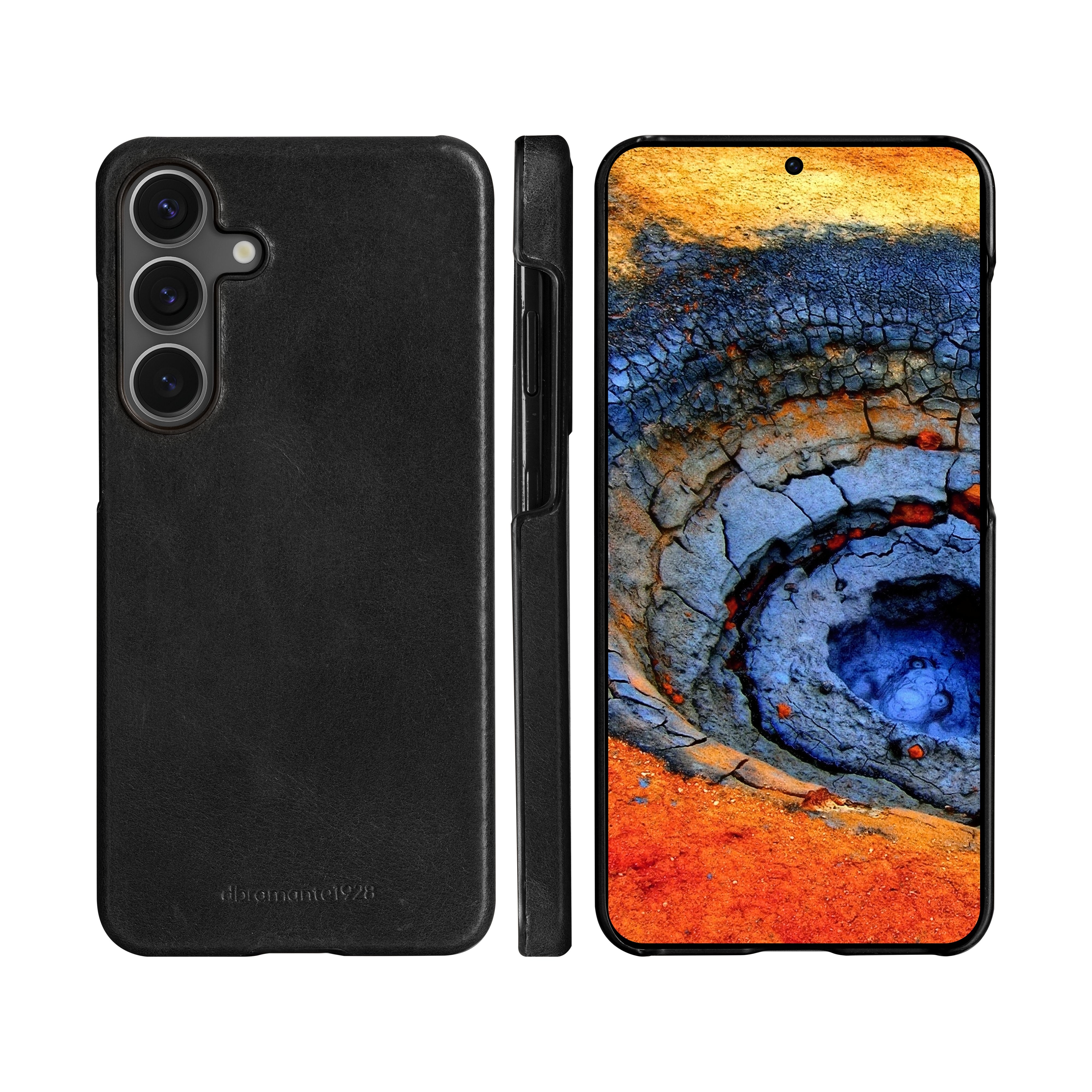 Dbramante1928 Lynge Funda Con Tapa Para Teléfono Móvil Cuero De Grano Entero Negro Para Samsung Galaxy A56