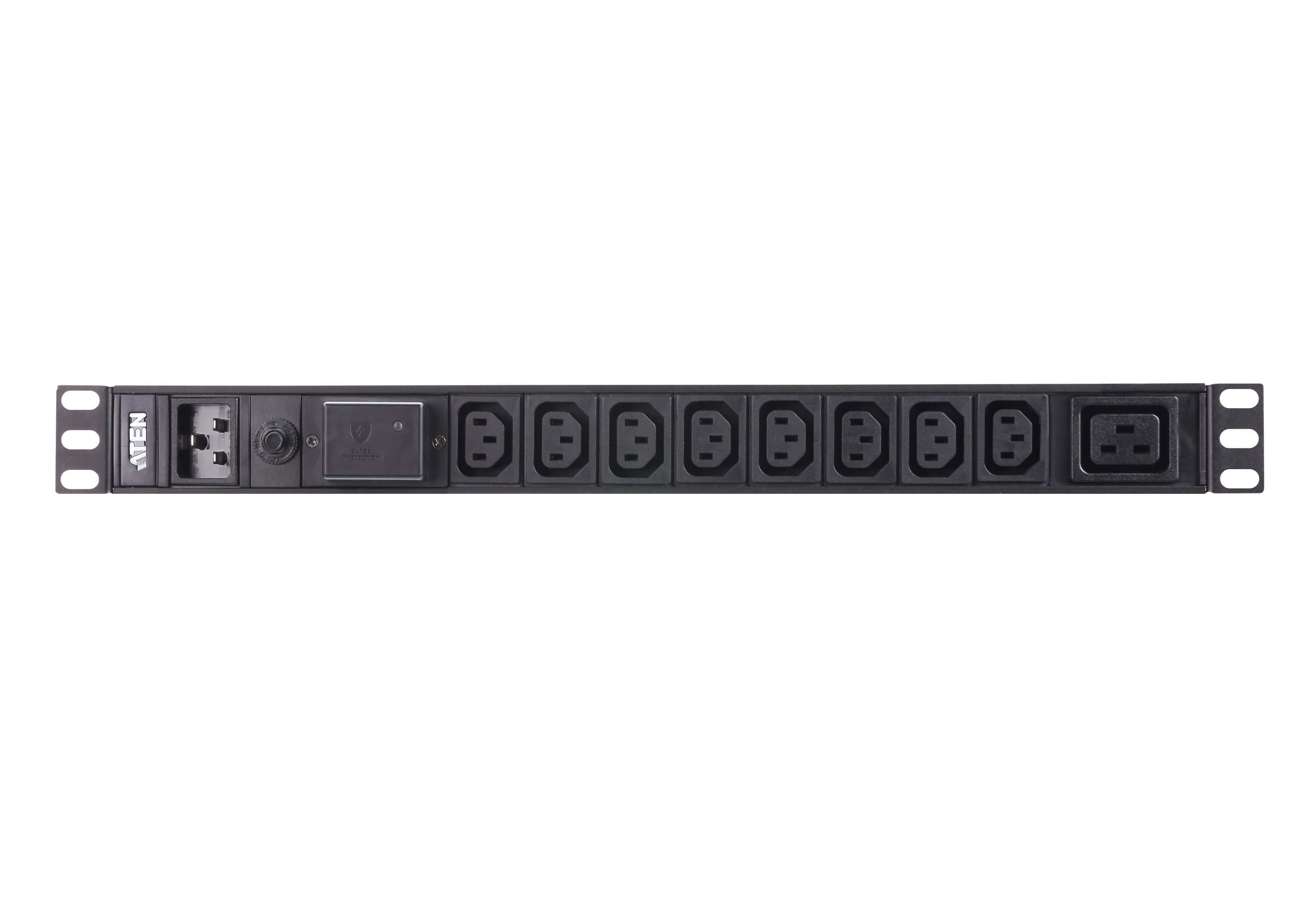 9-Outlet 1u Basic Pdu With Surge Protection (16a) (8x C13, 1x C19)