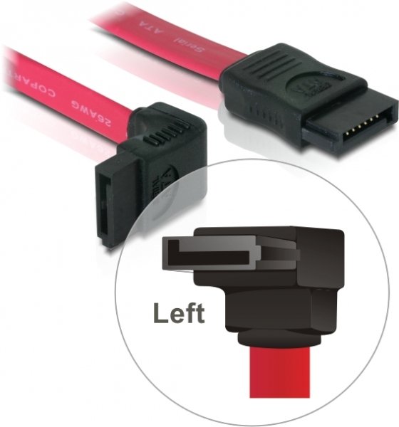 Delock Cable De Datos Sata-Sata Acodado 0.30