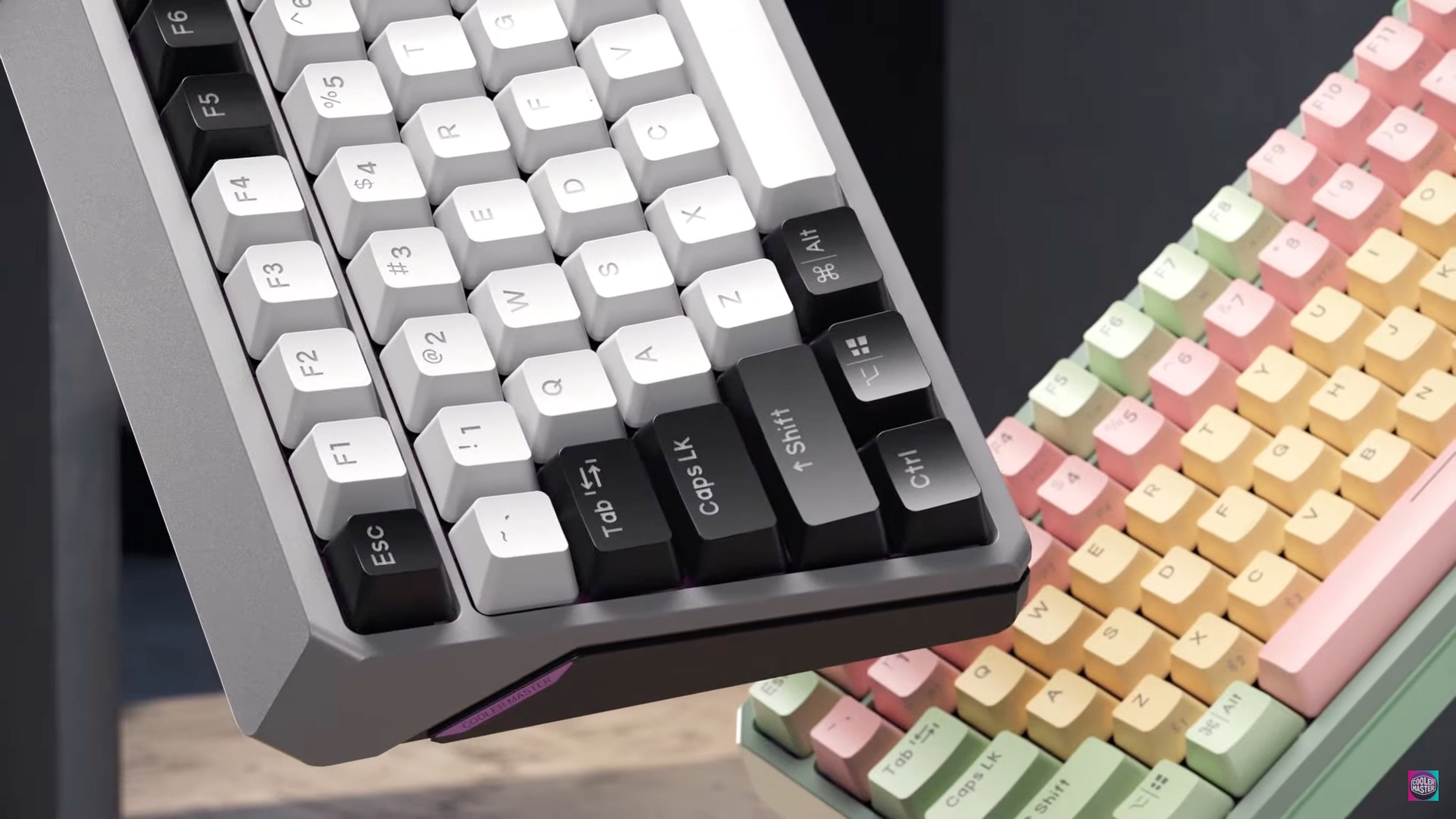 Cooler Master Mk770, Teclado De Juegos Grey/Black, De-Layout, Kailh Box Red V2, Space Grey Mk-770-Gkkr1-De