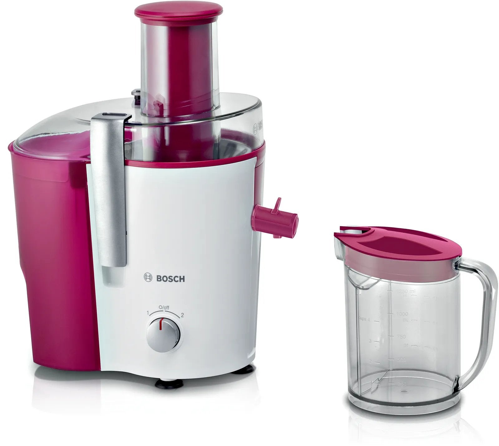 EAN 4242002812090 - Bosch MES25C0 exprimidor Licuadora centrífuga 700 W Cereza (fruta), Transparente, Blanco imagen 1