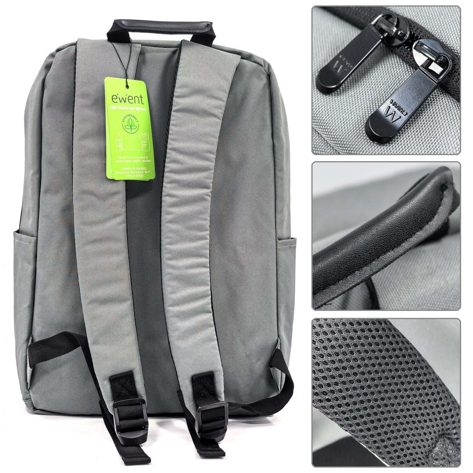 Mochila Unisex Ewent 16.1 "  Urban Business Para Portátil Gris