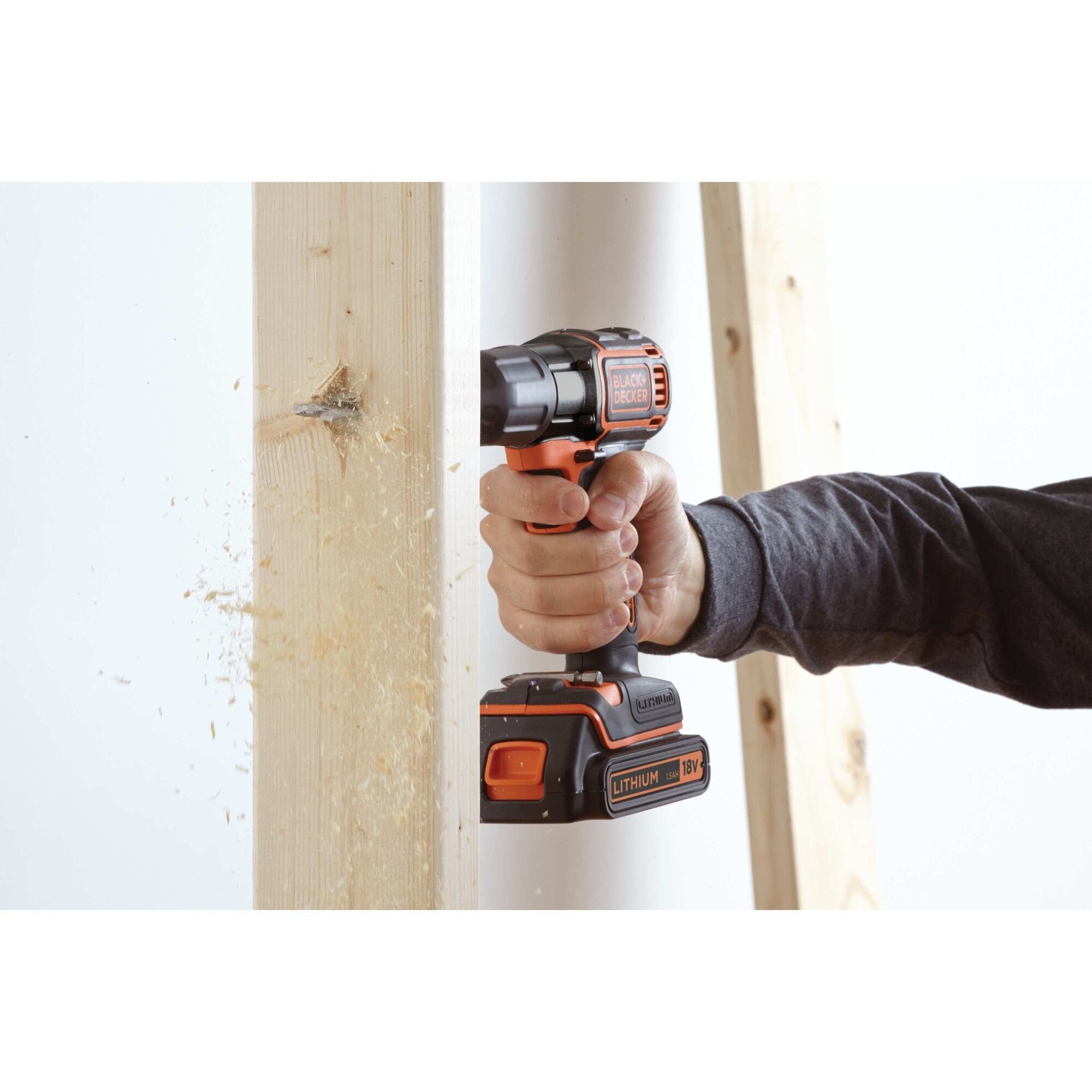 Taladro Black & Decker Asd18k-Qw Sin Llave Negro, Naranja