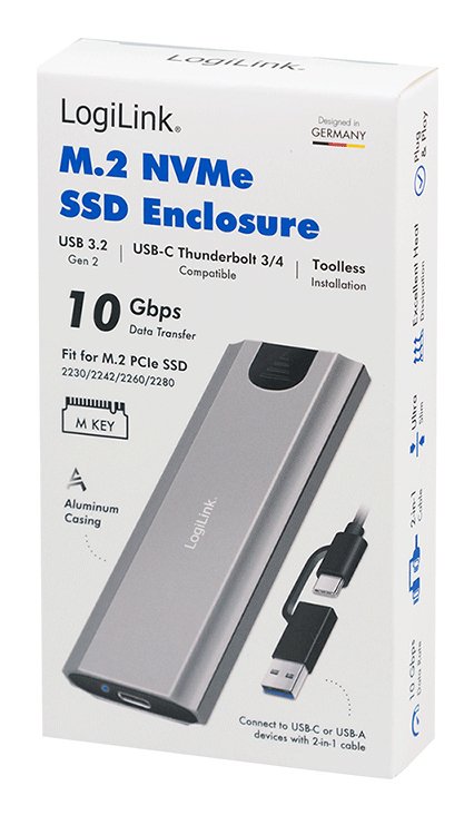 Usb 3.2 Gen2 Ssd Enclosure Usb-C To Pcie Nvme