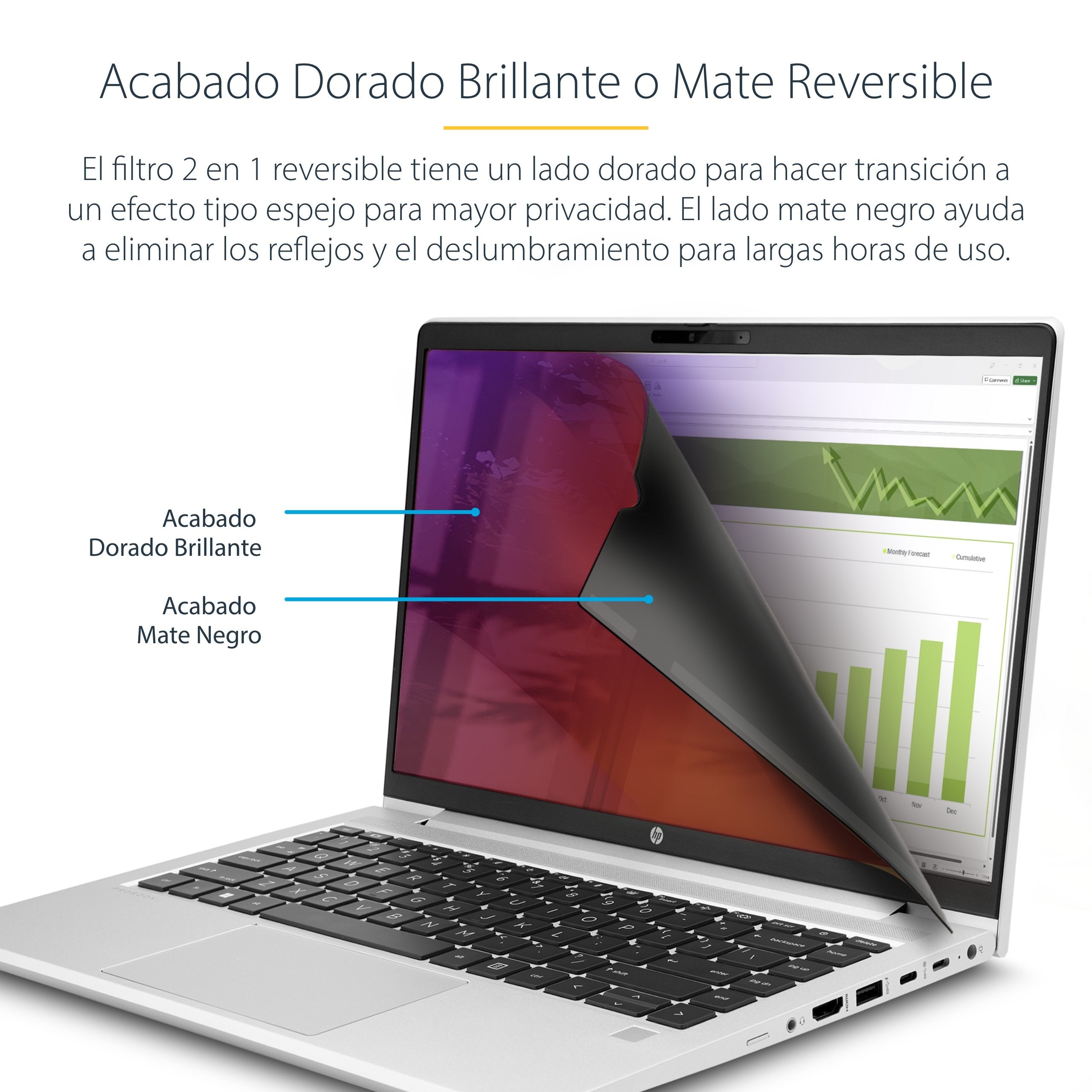 EAN 65030901970 - StarTech.com 14G-PRIVACY-SCREEN filtro para monitor 35,6 cm (14") Portátil Filtro de privacidad para pantal imagen 9