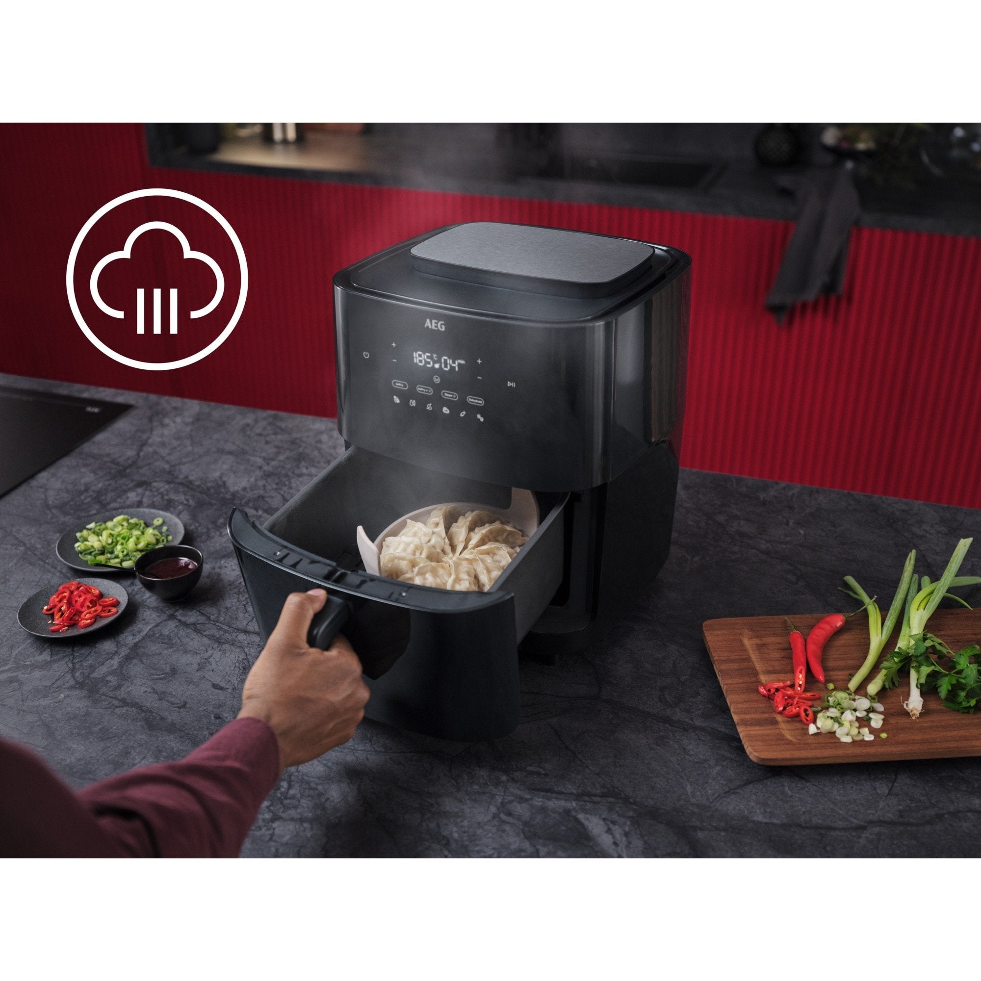 EAN 7333394032634 - AEG AAF7SB Sencillo 6,9 L 1700 W Freidora de aire caliente Negro imagen 10