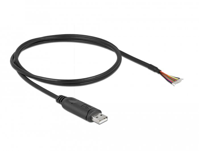 Cable Delock Usb 2.0 Tipo A A Serie Rs-232 Con 9 Extremos De Cable Abiertos