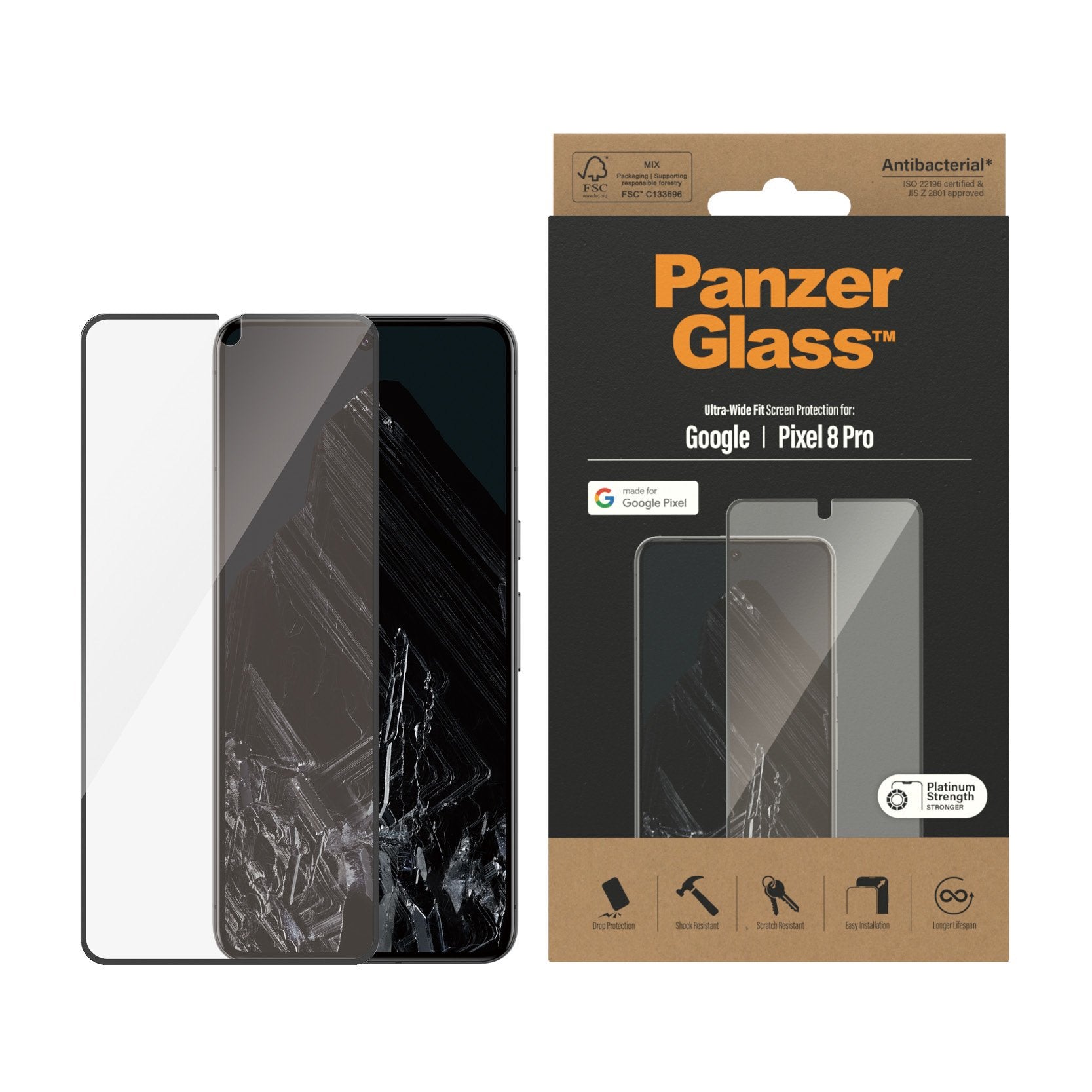 EAN 5711724047817 - PanzerGlass ® Screen Protector Google Pixel 8 Pro | Ultra-Wide Fit Protector de pantalla 1 pieza(s) imagen 2