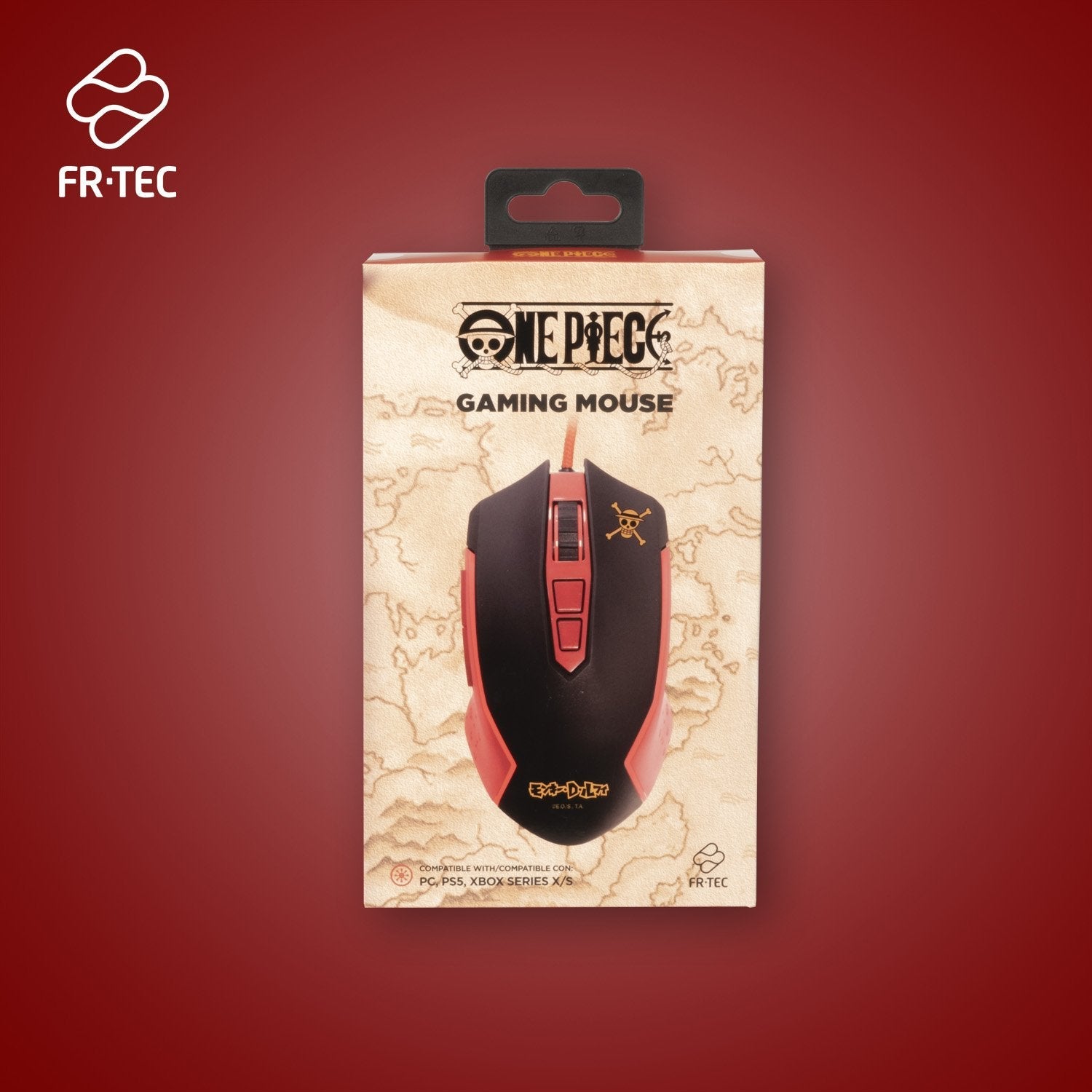 Raton One Piece Luffy Fr-Tec Perp Luz Led. 800 A 8000 Dpi
