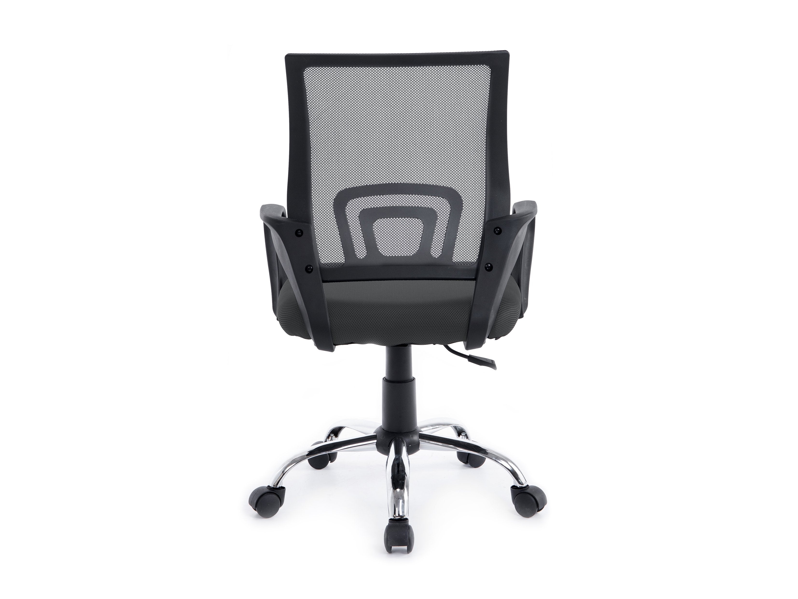 Silla De Oficina Equip De Malla Color Gris Oscuro Recubrimiento Pu De Alta Calidad Diseño Ergonomico