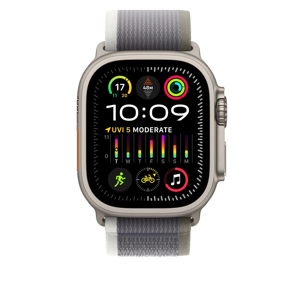 Correa Apple Watch 49mm Green/Gray Trail Loop - S/M