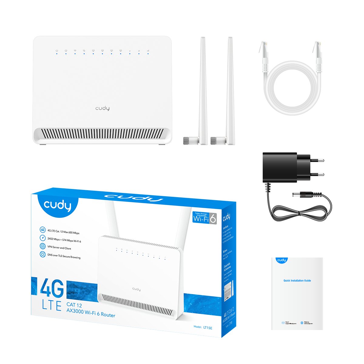 Cudy Lt15e Router Gigab It Ax3000 4g Lte Sim