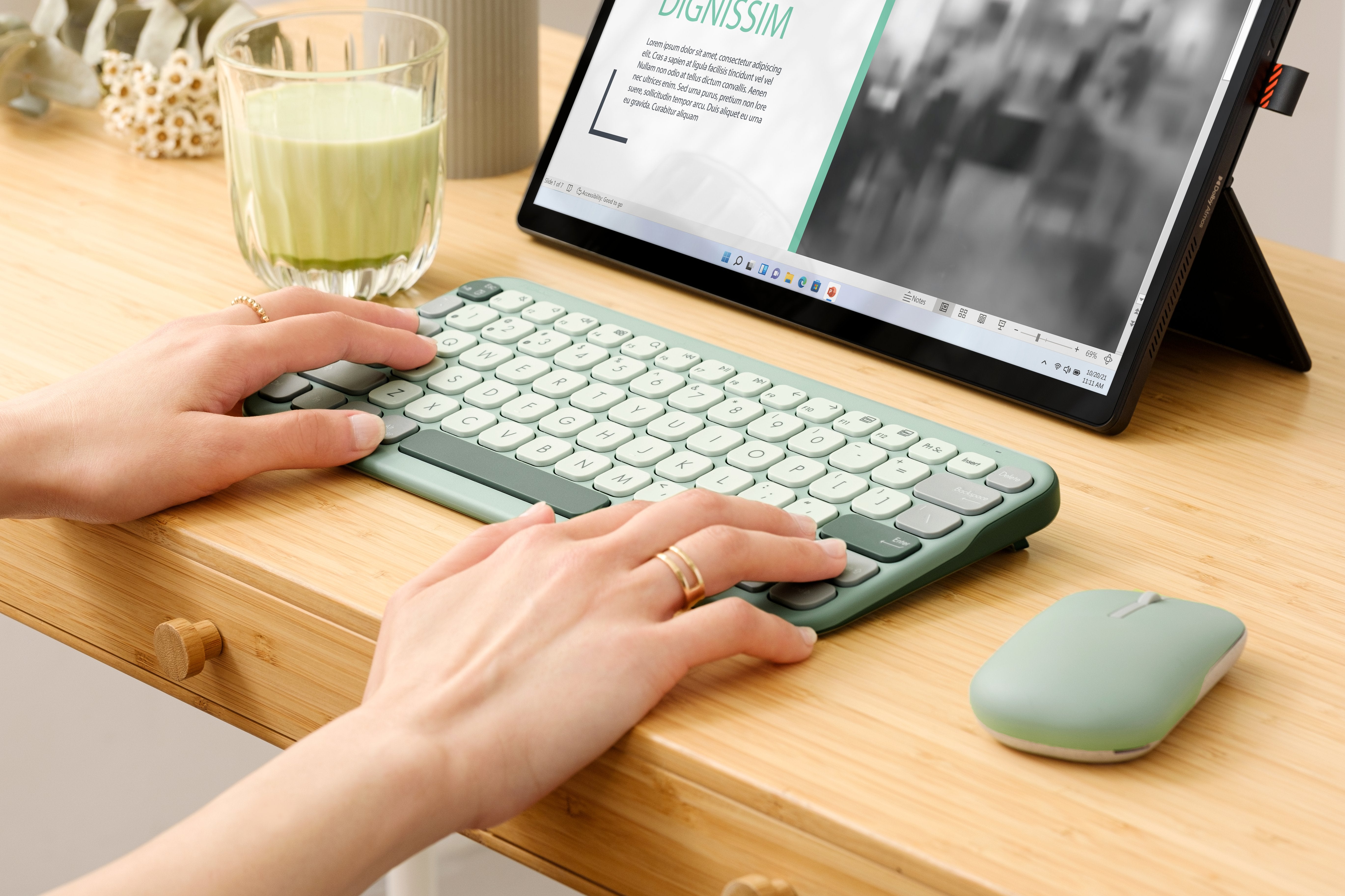 EAN 4711387539019 - ASUS KW100 KEYBOARD/GN/UI/80 teclado Universal Bluetooth Verde imagen 10