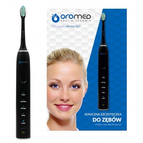 EAN 5907763679779 - Oromed ORO-BRUSH BLACK cepillo eléctrico para dientes Adulto Cepillo dental sónico Negro imagen 1