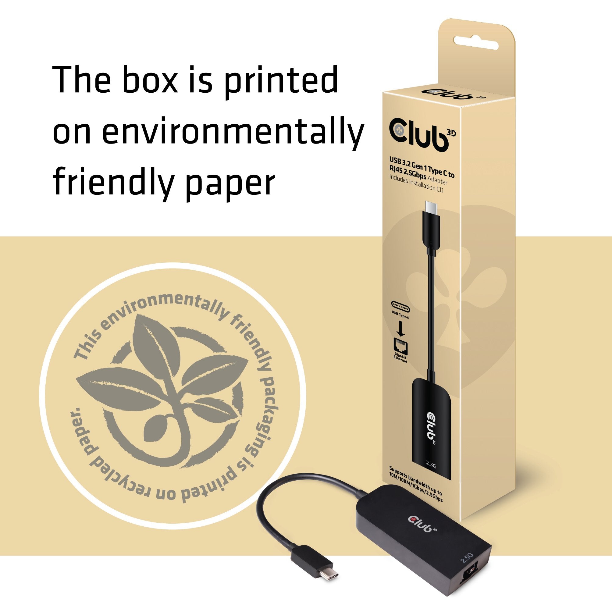 EAN 8719214471248 - CLUB3D CAC-1520 cambiador de género para cable USB C Ethernet Negro imagen 4