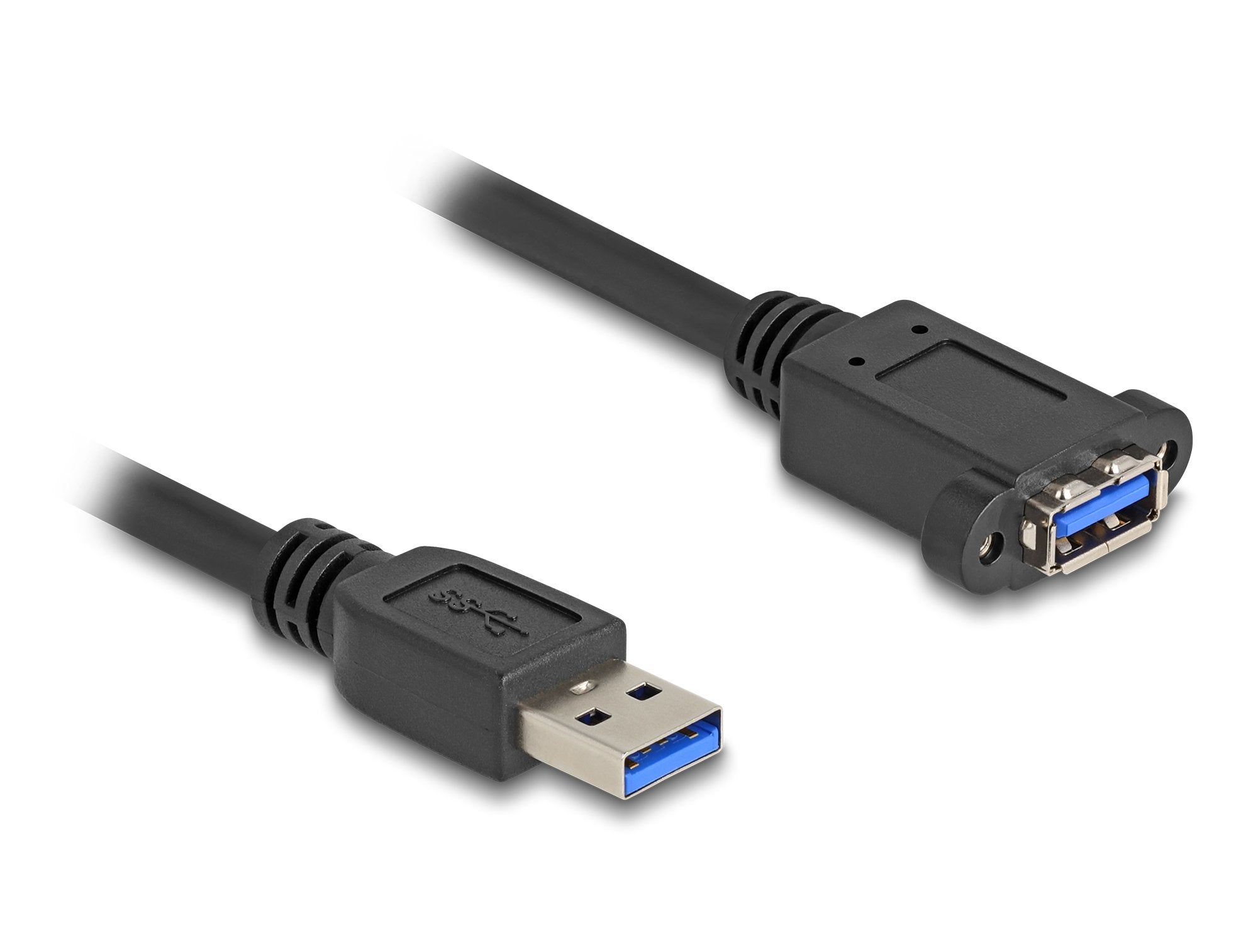 Delock 80486 Cable Usb 5 Gbps Usb Tipo-A Macho A Usb Tipo-A Hembra Para Instalación 1 M Negro