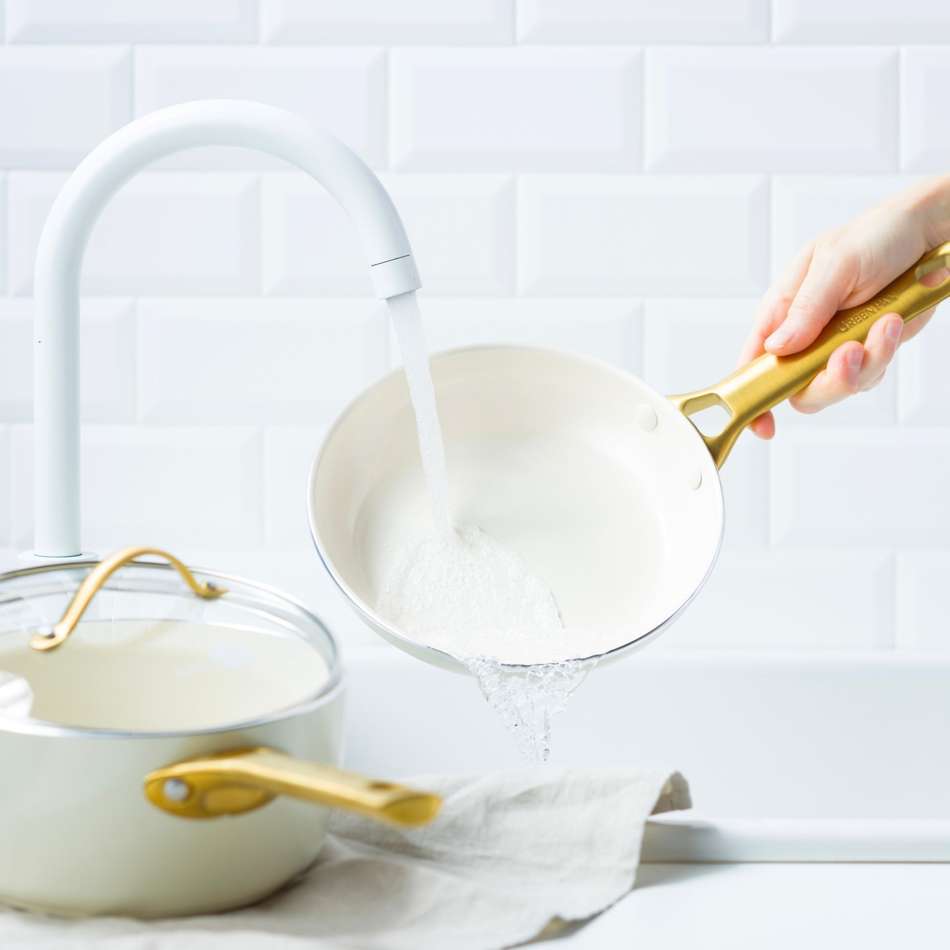 Greenpan Padova Reserve 2tlg Bratpfannenset 20+26cm Creme
