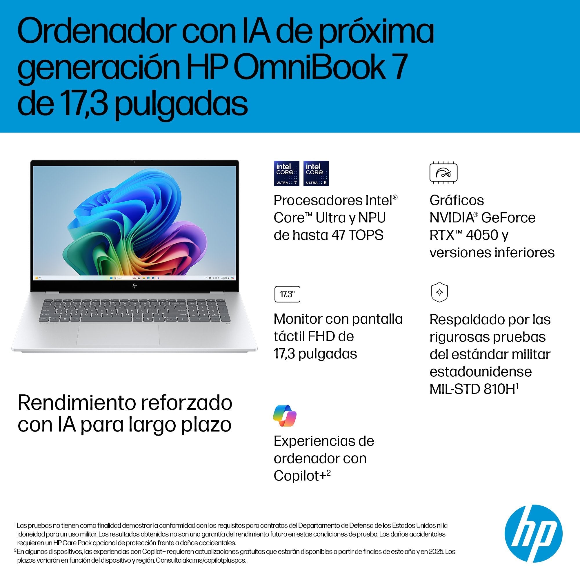 Portátil Hp Omnibook 7 Ia 17 Dc0001nsx U5 226v 16gb Ssd 1tb 17.3 " Fhd W11h