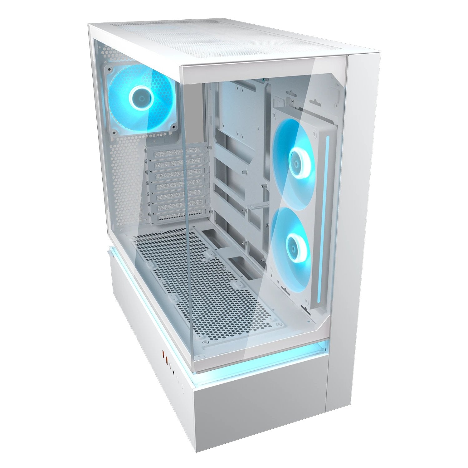 Cougar Caja Midi-Tower Cfv235, Argb, Glas, Blanco