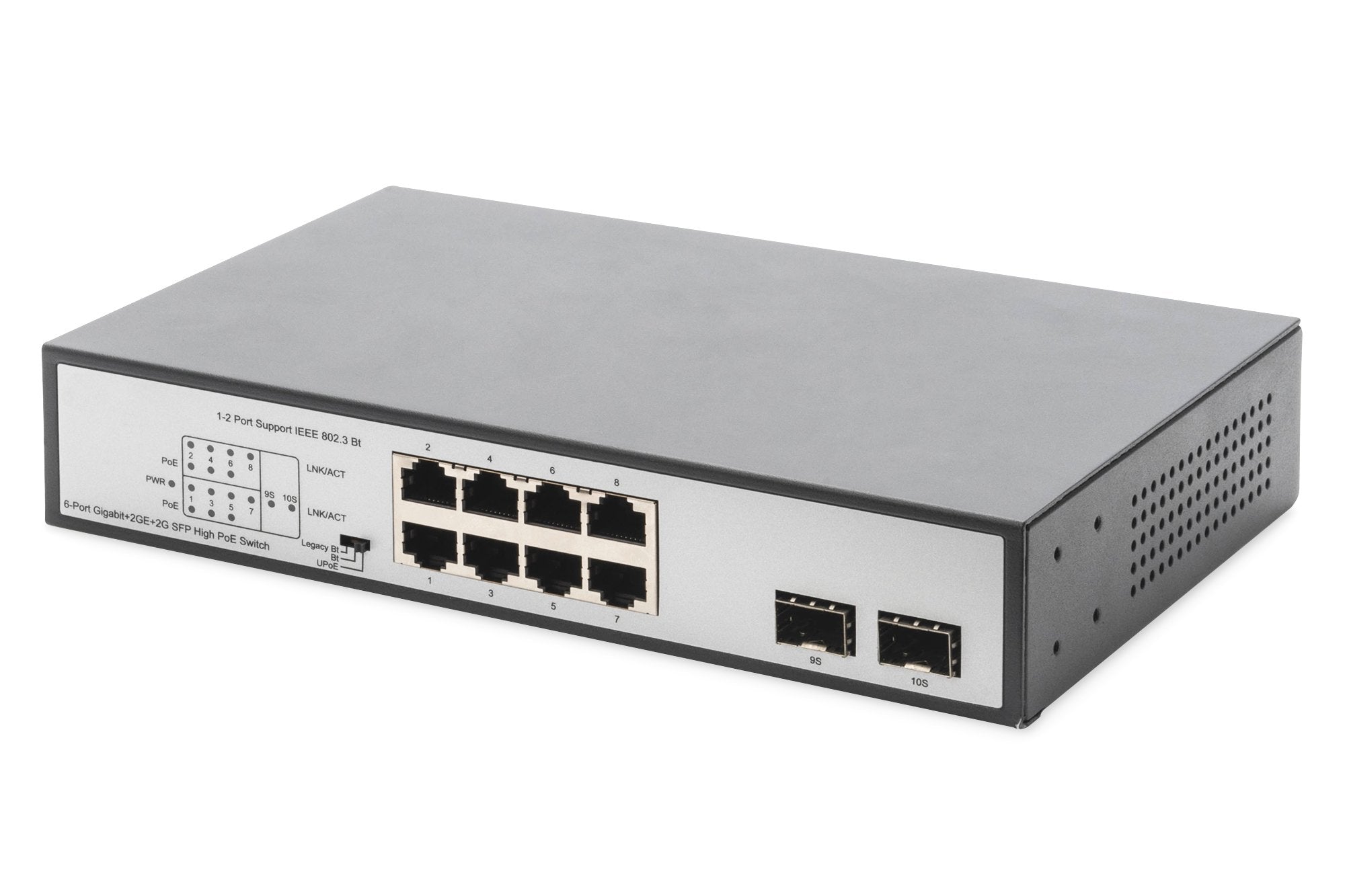 Switch Digitus Gigabit 8xrj45 (6xpoe) +2g Sfp 180w