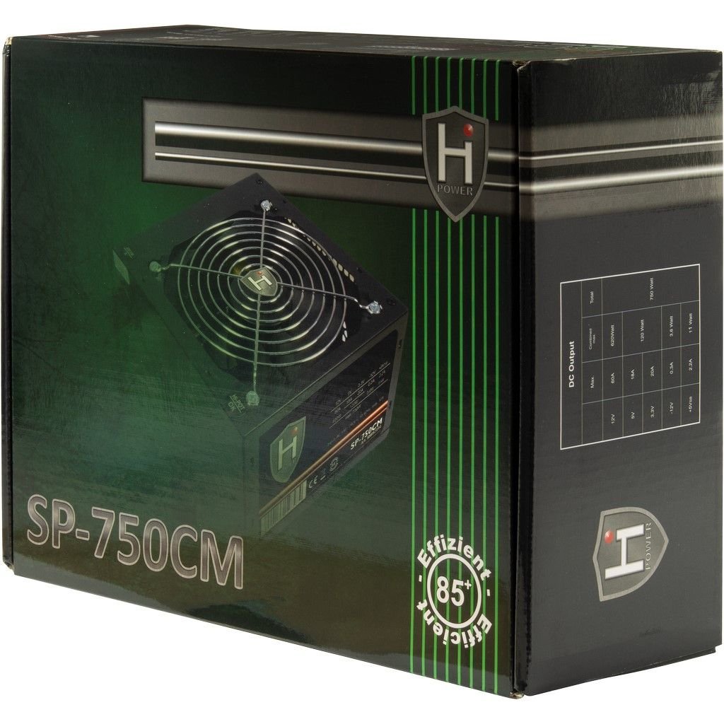 Fuente  Inter-Tech Hipower Sp-750cm  De Alimentación 750 W 20+4 Pin Atx Atx Negro