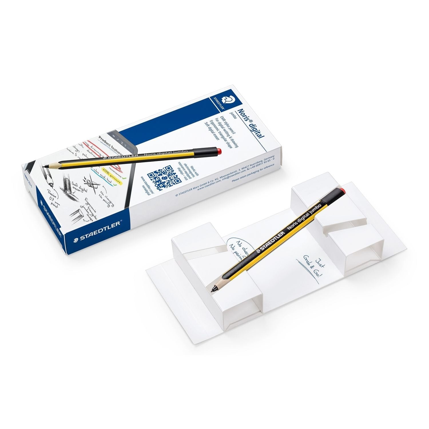 Staedtler Noris Digital Jumbo Pack De Lapiz Digital + 5 Puntas De Recambio - Superficie Antideslizante - No Necesita Carga