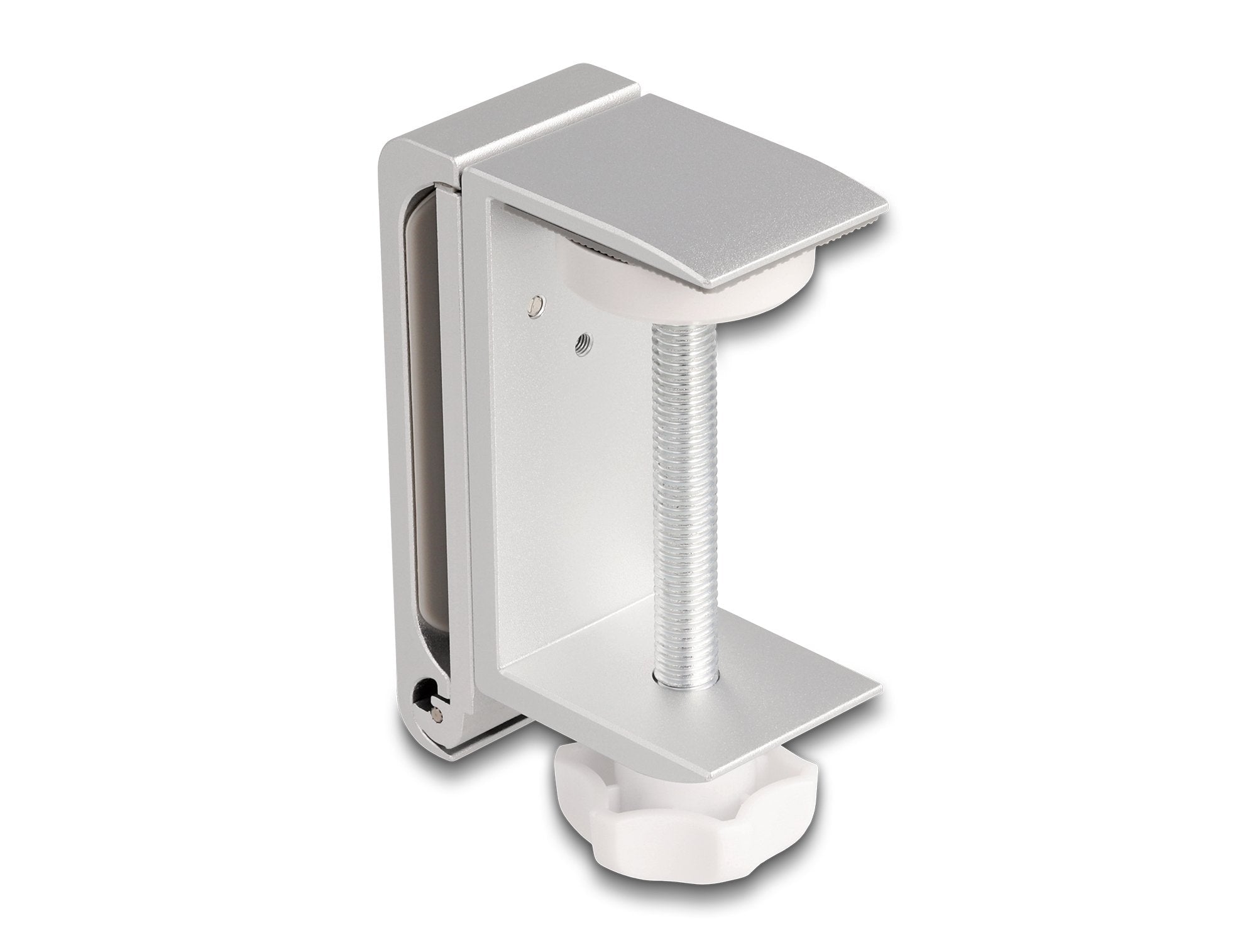 Delock 18450 Soporte Para Auriculares Ajustable Para Colocar En Escritorio, Aluminio, Plata