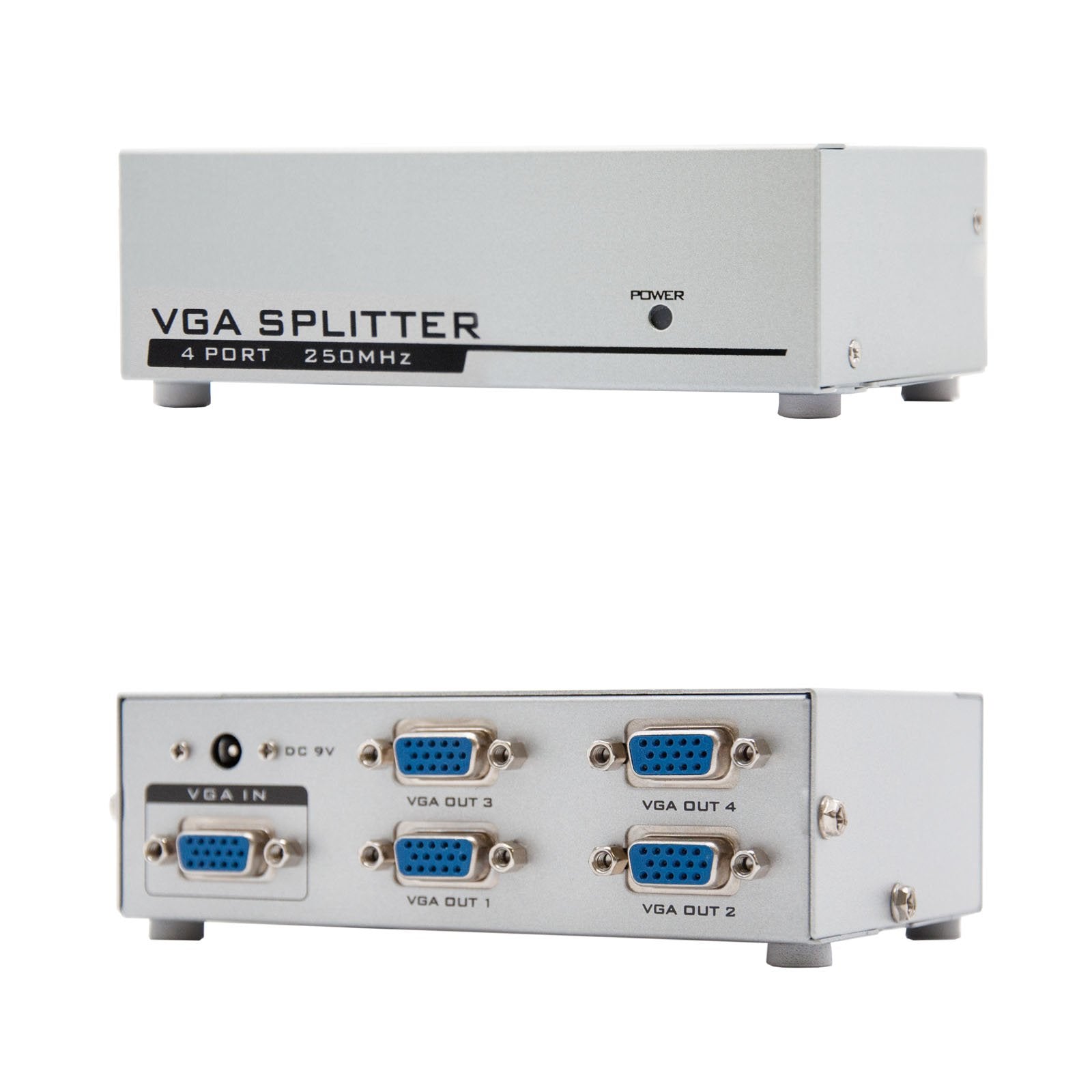 Vga Duplicador (Splitter) Para 4 Monitors Con Alim.