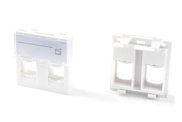 Euro Outlet 45x45 - 2-Port  Module