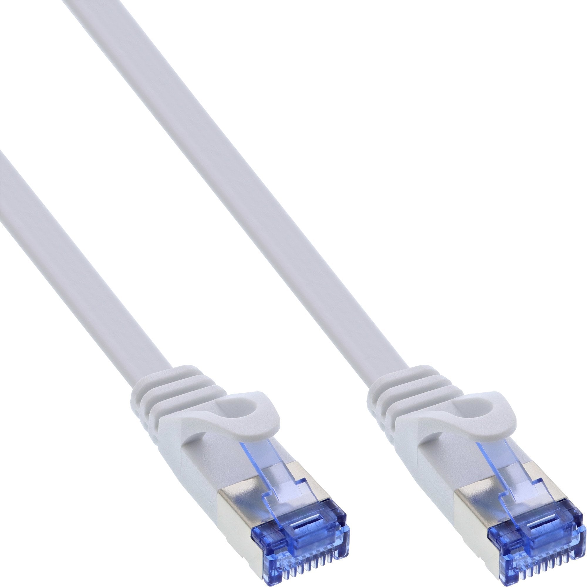 Cable De Red  Plano Inline, U/Ftp, Cat.6a, Blanco, 3 M