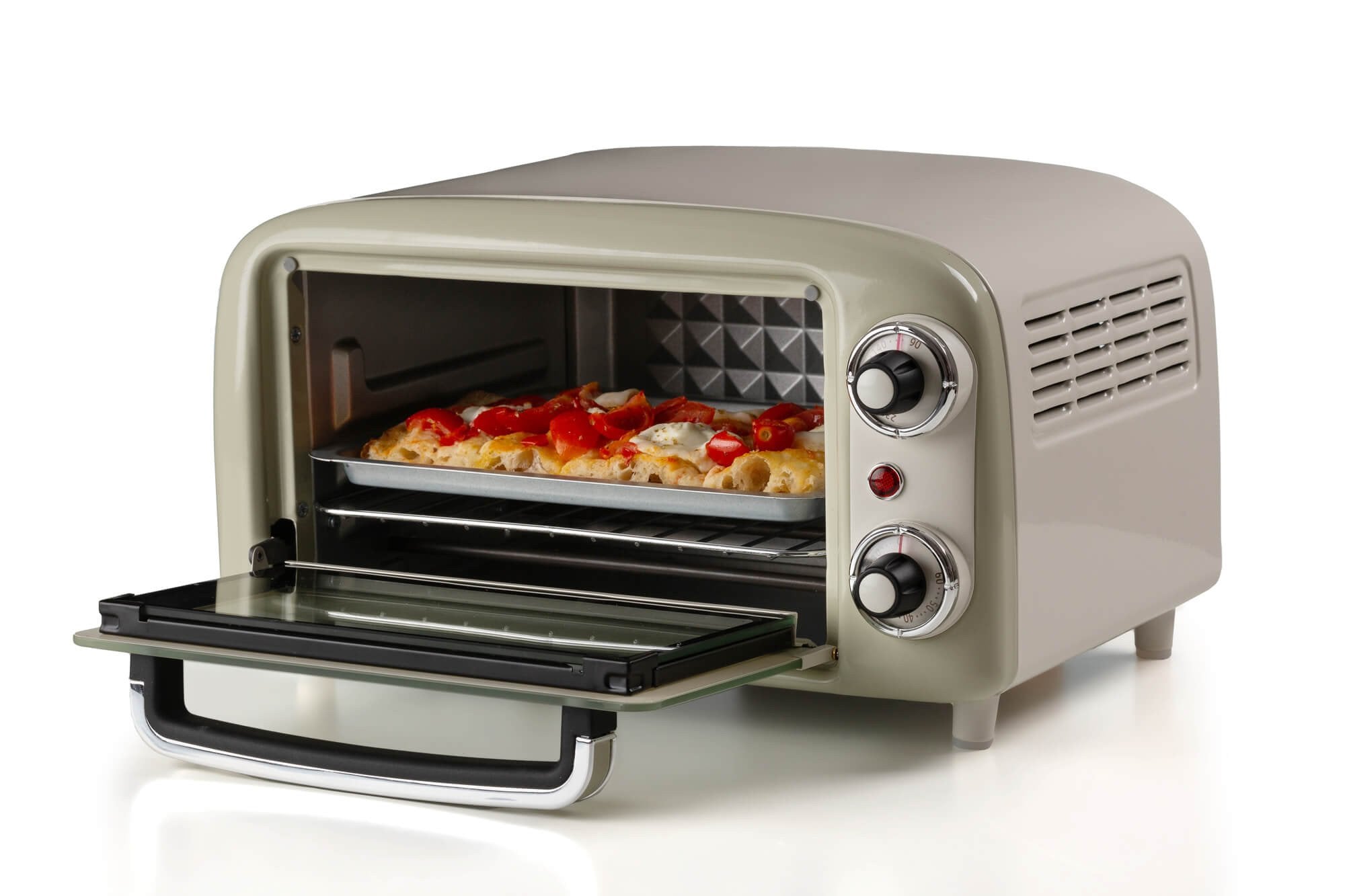 Ariete Mini-Backofen Vintage Beige (Blanco/Hellverde, 800 Watt, 10 Liter) 3919cr