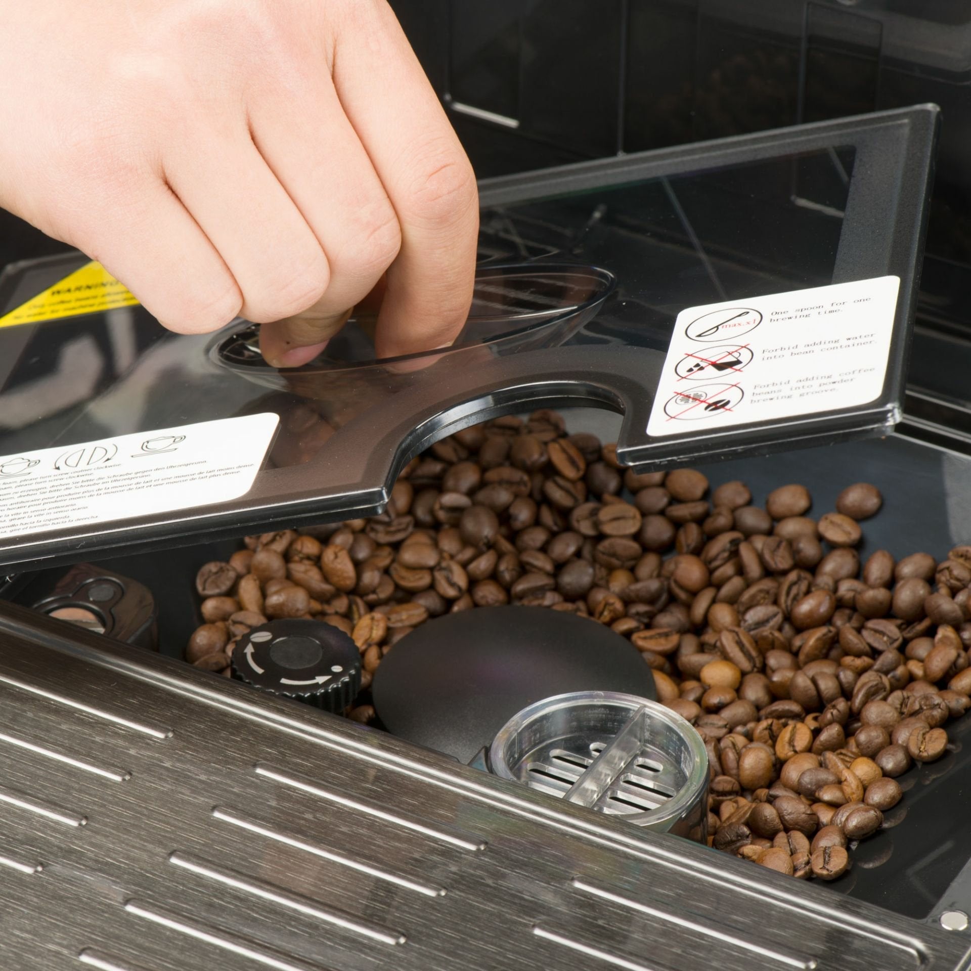 Cafetera Acopino Modena One Touch Cepillado Inox Negro