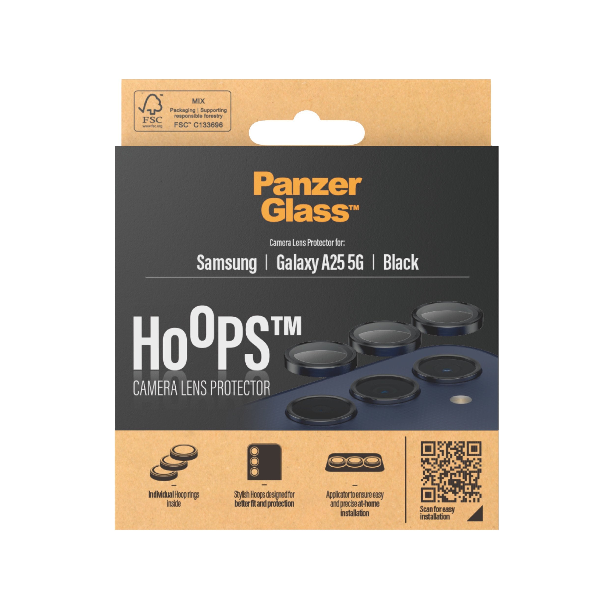 EAN 5711724012259 - PanzerGlass ® Hoops® Camera Lens Protector Black Samsung Galaxy A25 5G Protector de pantalla 1 pieza(s) imagen 3