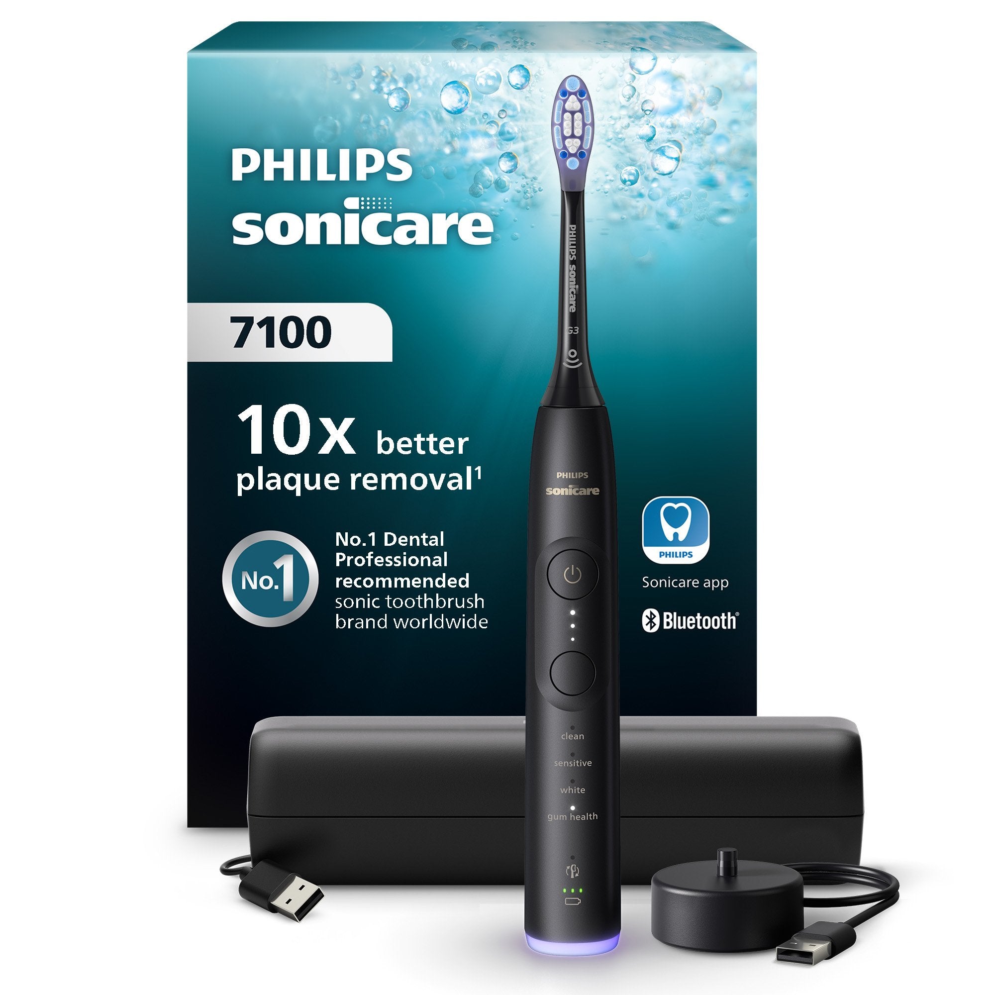 EAN 8720689021388 - Philips Sonicare 7100 series HX7421/01 cepillo eléctrico para dientes Adulto Negro imagen 2