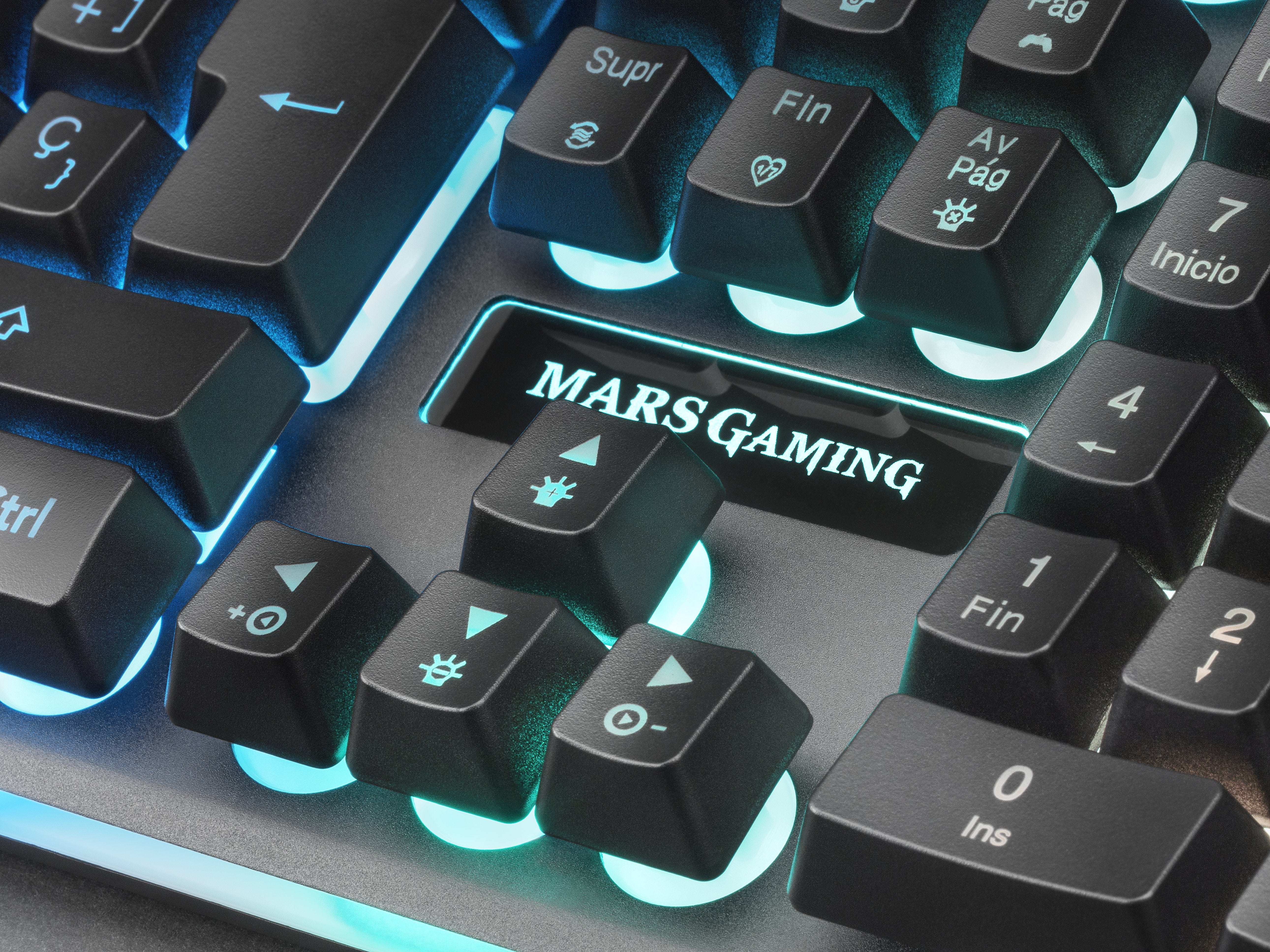 Mars Gaming Mk320pt Teclado Usb Portugués Negro Marsgaming Mk320 Full Rgb H-Mechanical Keyboard, Padded Palmrest - Portuguese