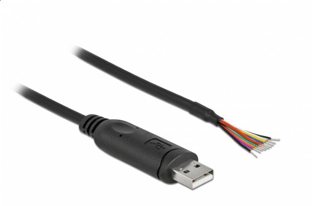 Delock Adaptercable Usb 2.0 Typ-A Zu Seriell Rs-232 Mit 9 Offenen Cableenden + Schirmung 2 M