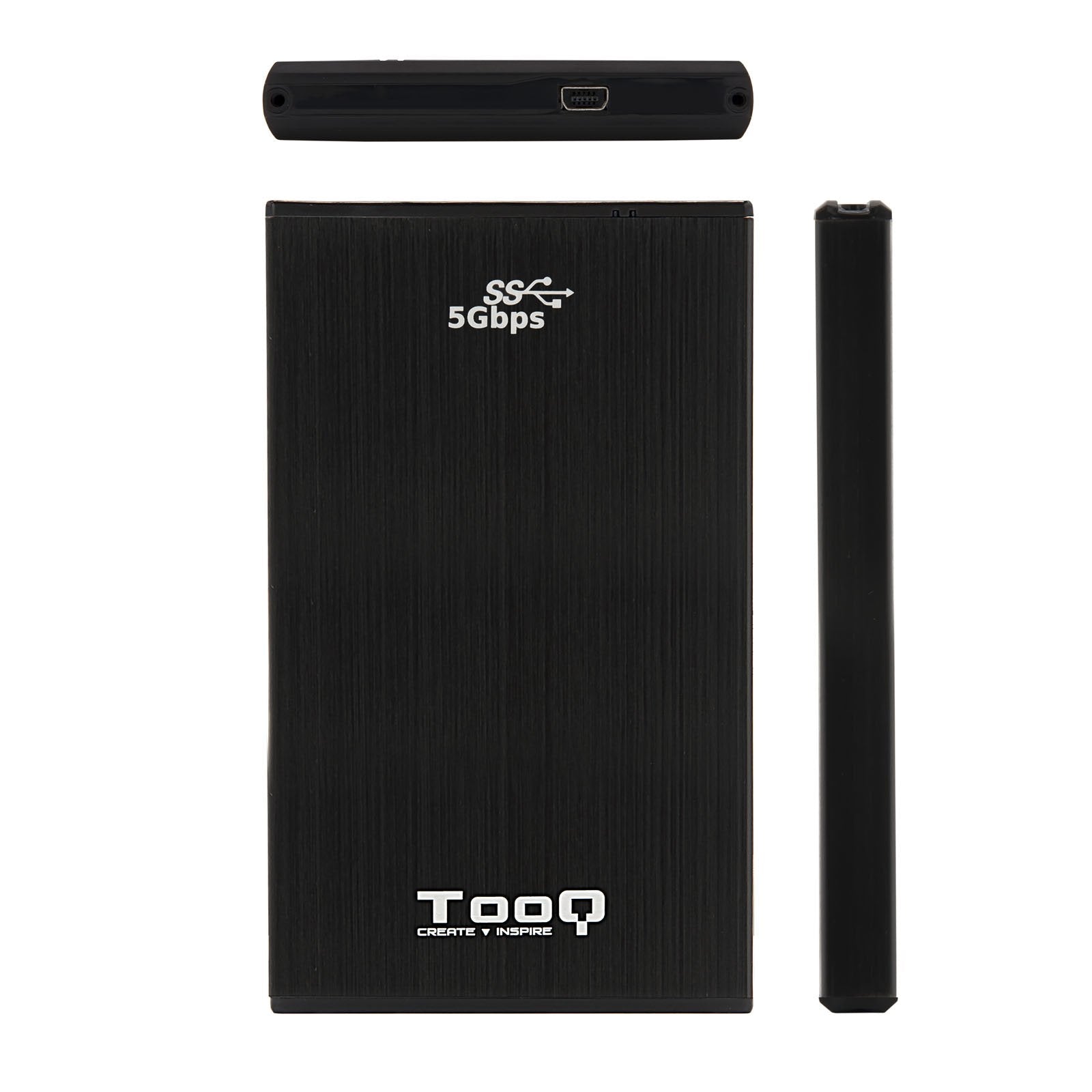 Tooq Carcasa Externa Hdd/Sdd 2.5" Hasta 9,5mm Sata Usb 3.0/3.1 Gen 1 - Negro