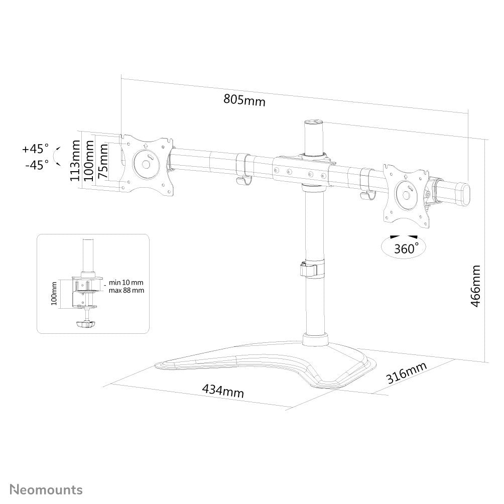 Newstar Soporte De Escritorio Para Monitor