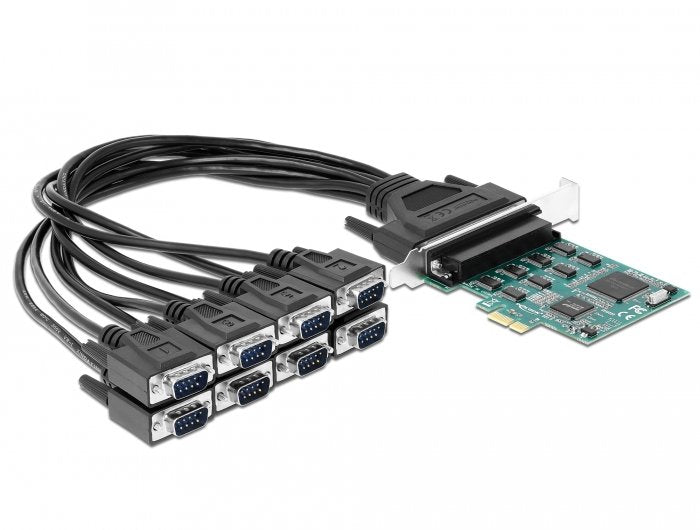 Delock 90411 Tarjeta Y Adaptador De Interfaz Interno Rs-232, Tarjeta De Interfaz Pcie, Rs-232, Pcie 1.1, Rs-232, Verde, 0,45 M