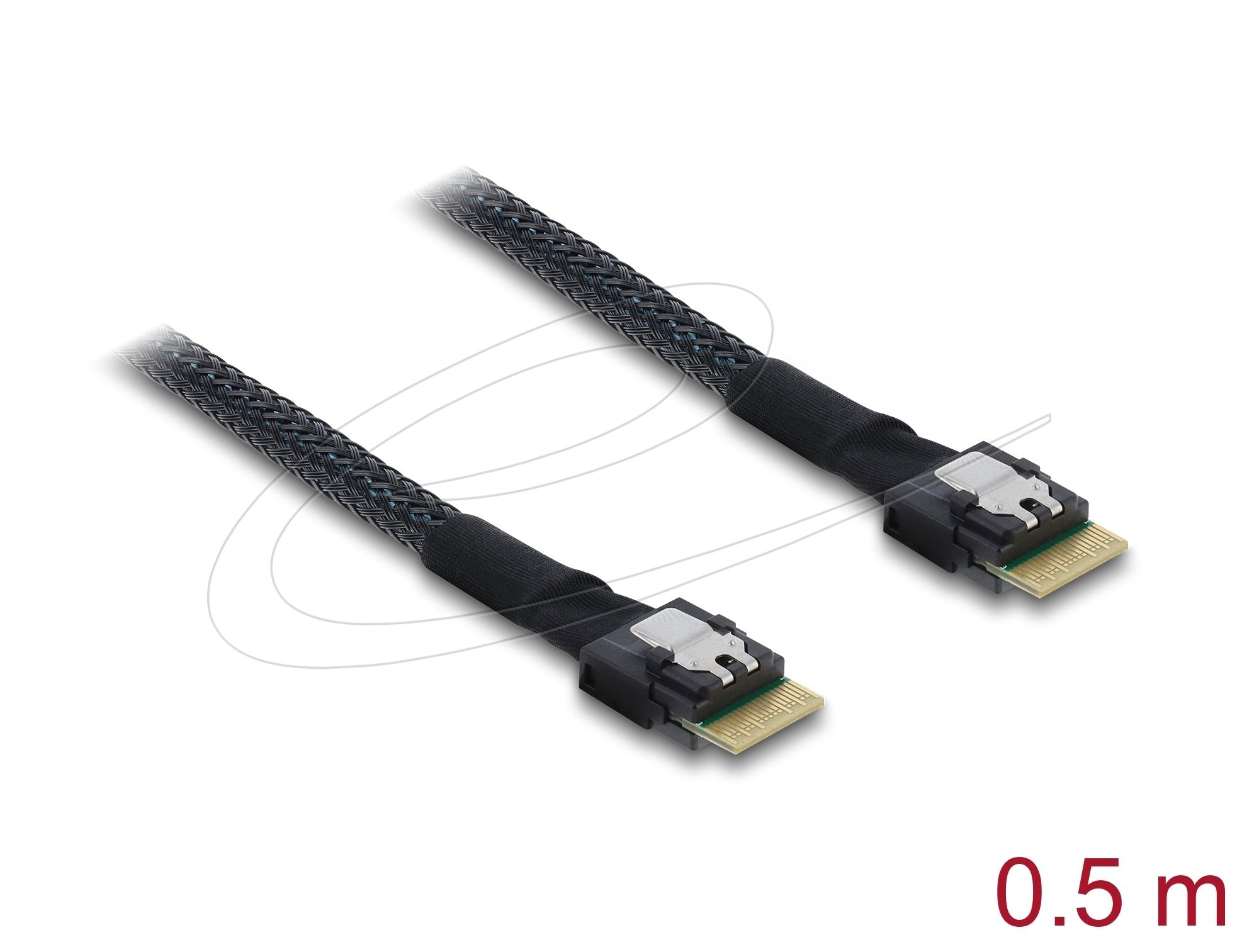 Delock Pcie 4.0 Cable Slim Sas Sff-8654 4i A Slim Sas Sff-8654 4i 0,5 M