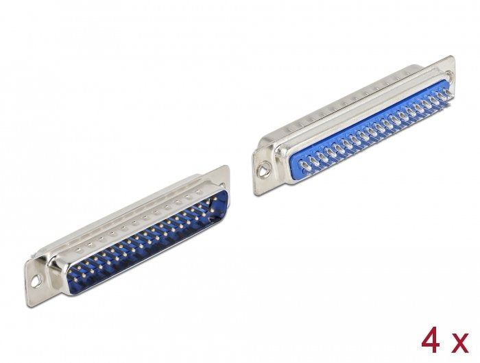 D-Sub 37 Pin Stecker Metall, Lötversion, 4 Stück