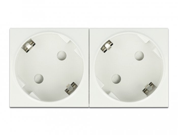 Easy 45 Schutzkontakt-Steckdose 45°-Anordnung 2-Fach Erweiterbar 45 X 45 Mm