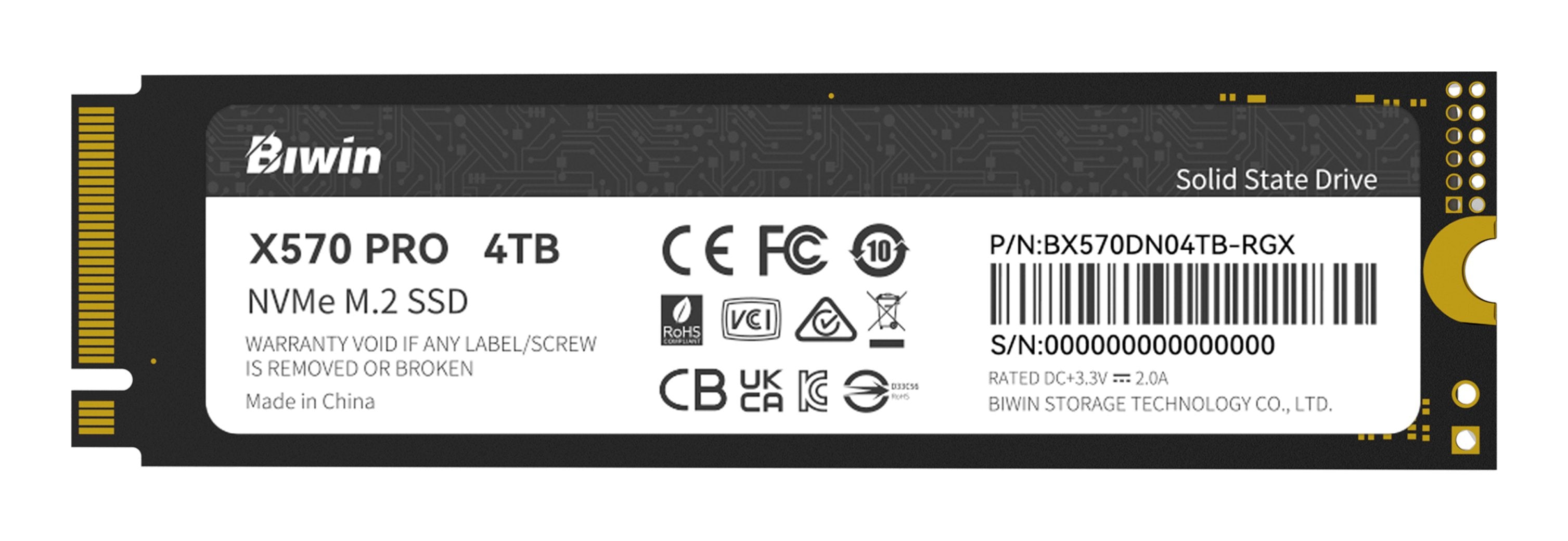 EAN 6955914627390 - Biwin X570Pro 4 TB M.2 PCI Express 5.0 NVMe imagen 6