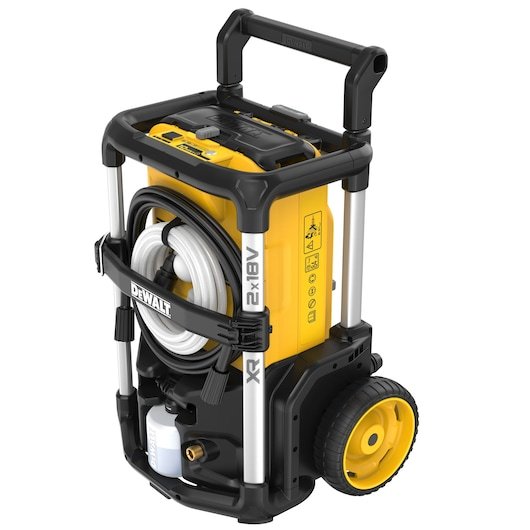 Hidrolimpiadora De Alta Presión Inalámbrica Dewalt Dcmpw1600n-Xj Negra/Amarilla, Versión Básica, 2x 18v, Sin Batería Ni Cargador Dcmpw1600n-Xj