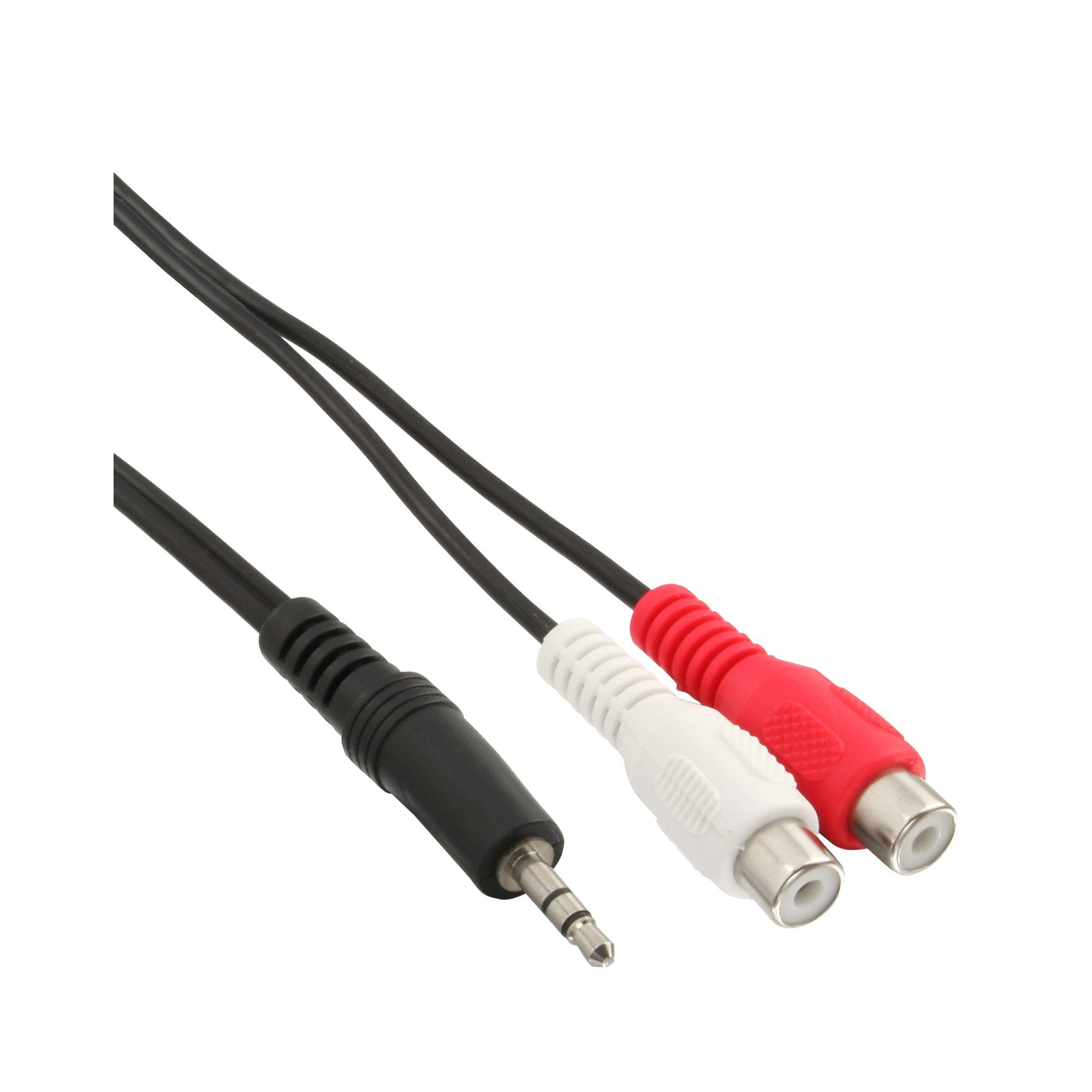 Cable De Audio Inline 2x Rca Hembra A 3.5mm Estéreo Macho 1m